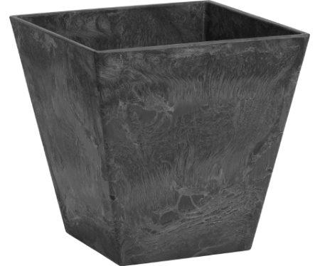 Ella Square Planter 8″ – Artstone Black